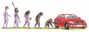 Evolutionsstufen Radfahrer